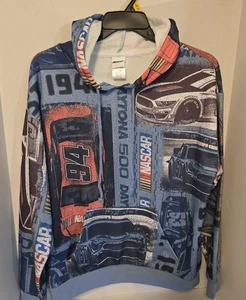 Men's Race Car Hoodie Size Large All Over Print  New No Tags Sweatshirt  - Picture 1 of 8