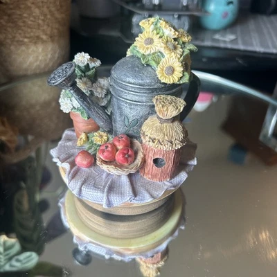 Home Interiors Jar Candle Topper Watering Can Flowers Basket Apples Co. Garden - Image 1 of 4