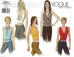 Vogue Basic Design Sewing Pattern #2563 Misses Tops - Picture 1 of 2