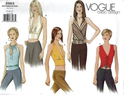 Vogue Basic Design Sewing Pattern #2563 Misses Tops - Image 1 of 2