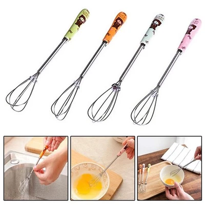 Manual Whisk Frother Milk Mini Mixer Stainless Steel Tool Coffee Cooking Beater - Image 1 of 4