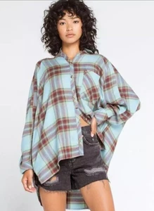 Camisa de franela drapeada Urban Outfitters BDG Brendan para mujer talla XS - Imagen 1 de 14