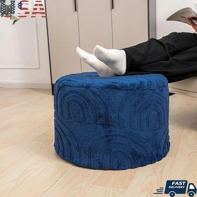 Ultra Plush Pouf Ottoman Cozy Footrest Multifunctional Extra Seating Relaxation - Image 1 of 4
