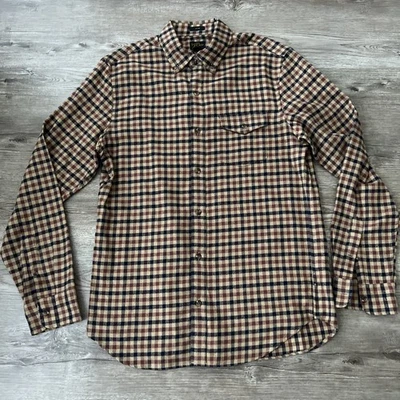 Camisa J Crew Calce Ajustado Mezcla Cachemira Franela Abotonada Guinga Para Hombres Mediana Foto 1 de 4