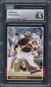 1985 Donruss Tony Gwynn #63 CSG NM/Mint 8.5 - San Diego Padres