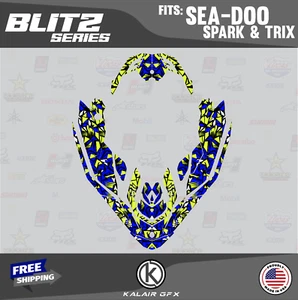 Kit de gráficos para moto acuática SEA-DOO SPARK TRIXX TODOS LOS AÑOS 16MIL Blitz Series - Azul - Imagen 1 de 6