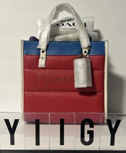 🐼💦 Coach C6852 🐼💦 Quilted ColorBlock Badge Field Tote Crossbody Bag 🐼GB12o2 - Picture 1 of 10