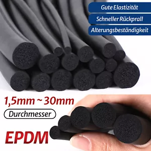 Okrągły przewód 1,5-30 mm EPDM Guma mchowa Sznurek do fug Okrągłe sznurki Uszczelka Guma - Zdjęcie 1 z 5