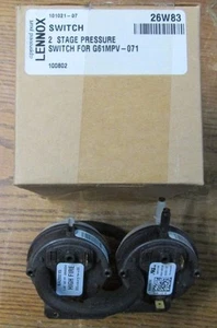 NEW NOS Lennox 26W83 101021-07 Two Stage Pressure Switch For G61MPV-071 100802 - Picture 1 of 8