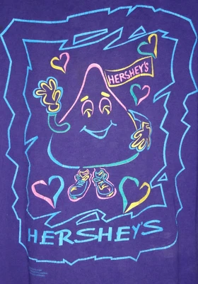 Camiseta De Colección Hershey's Kiss Chocolate XXL Para Hombres Años 90 Snack Comida Rápida Camiseta Púrpura Foto 1 de 4