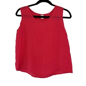 Camiseta sin mangas roja vintage Insilk para mujer 100 % seda Y2K años 90 talla S - Imagen 1 de 5