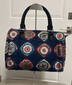 Desigual Women’s Denim Patchwork Bowling Bag - MRSP$170 - Picture 1 of 10
