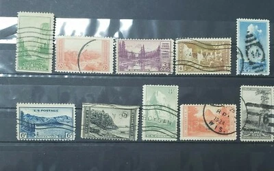 USA Stamps: 1934 National Parks Year Issue Used Set  Scott 740-749 - Image 1 of 4