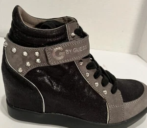 G By Guess “Putnam” Size 7M Spiked Two-Tone High-Top Faux Suede Sneakers NIB - Picture 1 of 7