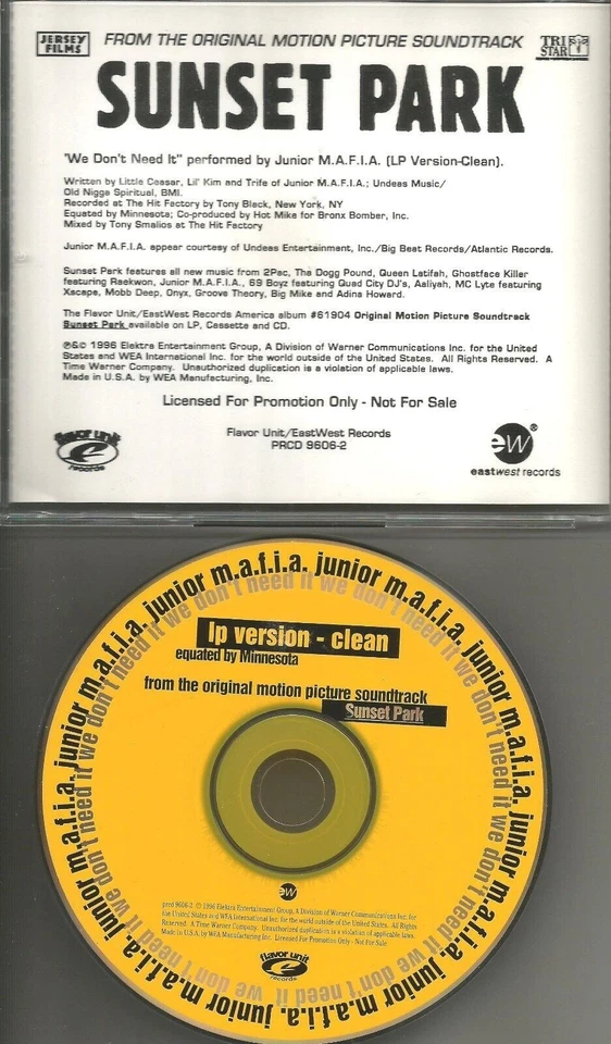 Junior M.A.F.I.A. ‎– We Don't Need It (CD, Single Promo) V.G + - Image 1 of 1