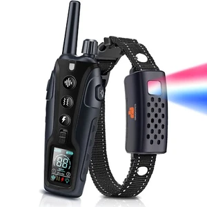 Collar de choque de entrenamiento remoto para perros LCD a color de 1100 yardas para perros pequeños, medianos grandes - Imagen 1 de 7