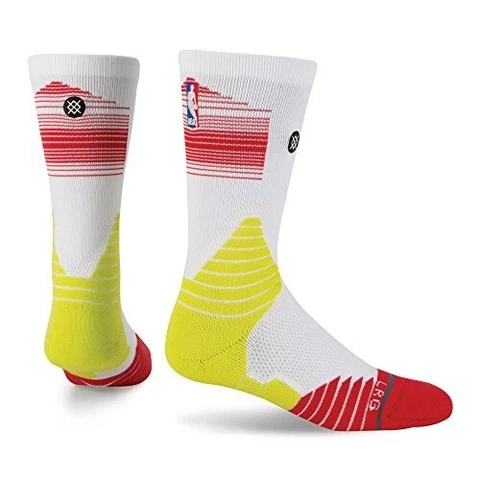 Stance Fusion Basketball NBA Core CrewSocks Atlanta Hawks-Green/Red/White,Medium Cover