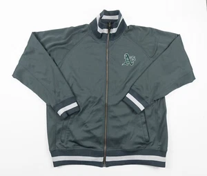 Oakland As Jacket Mens 2XL XXL Gray Nike MLB Major League Baseball Full Zip - Picture 1 of 13
