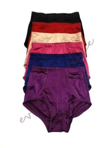 Satin Side Pockets High Waist Full Coverage Tummy Control Butt Lift Girdle Panty - Picture 1 of 10