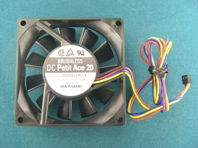 World's Best Computer Fan Quiet 80x80x20mm 12v/vdc/volts 72mm 2.8" holes (Qty 1) - Image 1 of 3