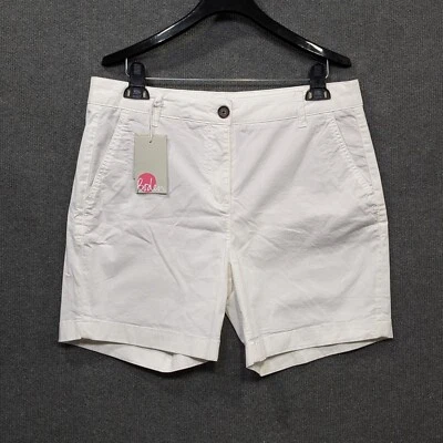 Boden Daisy Shorts Womens 14 Pockets Chino Classic Nautical Chic  White - Image 1 of 4