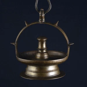 Lingam en bronze Inde du Sud fin XIXe Siècle Objet culte Shiva bouddhisme - Imagen 1 de 5