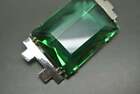 1960s France Art Deco Green Large 80.00CT Emerald Solitaire Fashion Brooch Pin