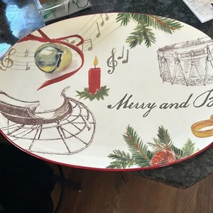 William Sonoma vintage 2011 Christmas Carol 17 inch platter - Picture 1 of 3
