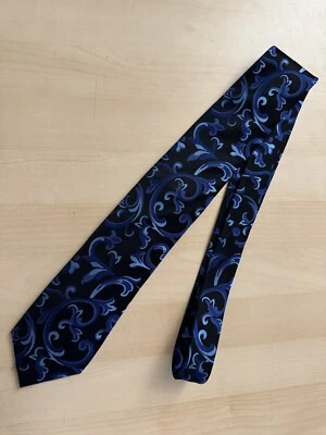 Alfani 男式领带 - 蓝色 - 100% 真丝 - 3 英寸宽 — 第 1/4 张图片