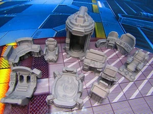 10 pc Space Ship Bridge Command Scatter Terrain Scenery - Picture 1 of 5