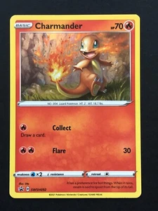 Charmander SWSH092 *SWIRL ABOVE TAIL FIRE* Black Star Promo Pokemon Karte - Bild 1 von 4