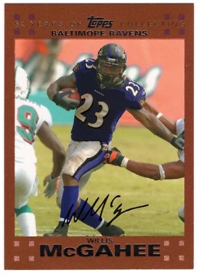 2007 TOPPS COPPER WILLIS McGAHEE CARD #54   **NM-MT**  SERIAL #1737/2007 - Image 1 of 2