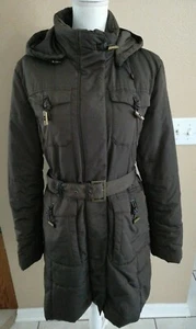 Bond Street Brown Belted Jacket Coat Sz EU 50 L or XL see measurements Z16 - Picture 1 of 11