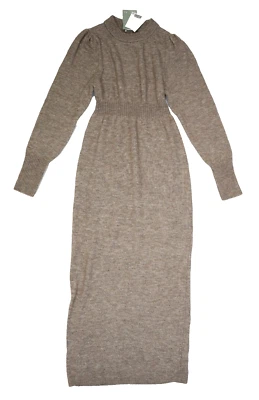 H&M Mamá Vestido Tejido Beige Mezcla de Lana Manga Larga Suéter Vestido Para Mujer S Foto 1 de 4