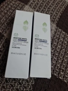 The Body Shop MOISTURE WHITE™ SHISO Overnight Triple Boost Serum 1oz / 30ml X2 - Picture 1 of 5