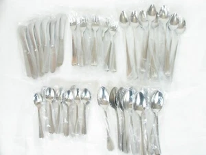 New 60 Pcs Retroneu Jamestown Stainless Flatware Extras Set 5 Piece Place For 12 - Picture 1 of 9