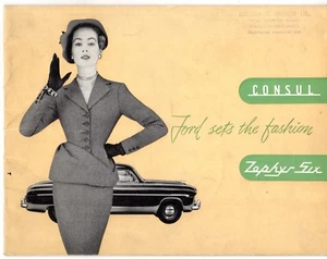 Ford Consul & Zephyr Six Saloon Mk1 1953-54 UK Market Sales Brochure - Picture 1 of 2