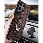 Luxury Leather Phone Case Ring Stand For Samsung Galaxy S23 Ultra S24 Ultra S24+
