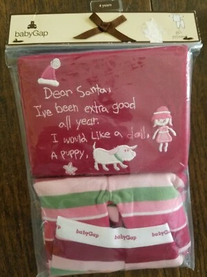 NWT Baby GAP Girls 2pc Pajama Set Christmas Holiday Size 3 or 4 - Image 1 of 3