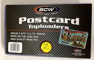 1 PACK  (10  / Pack)   5.875" BY 3.75"  TOP LOADER SEMI RIGID  SLEEVES - Picture 1 of 2
