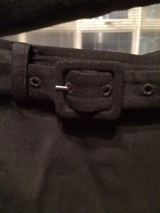 Linea Black Belted Trousers Size 12 Nwt Wide Leg - Picture 1 of 6