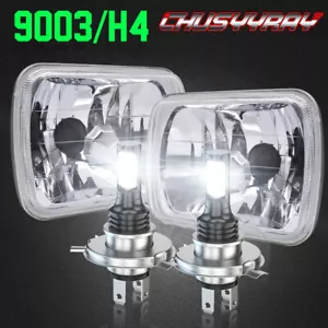 H6052 H6054 H6014 7X6 Halo LED Headlights Lamps H4 Conversion Assembly Set Clear - Foto 1 di 24