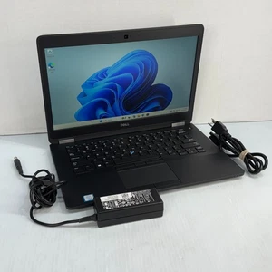 Dell Latitude E7470 i5-6300U 14" Windows 11 Pro Laptop 256GB NVMe SSD 16GB RAM - Picture 1 of 12