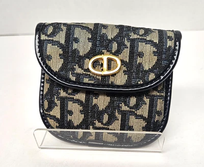 Bolsa para monedas vintage Christian Dior azul Trotter Foto 1 de 4
