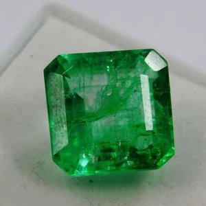 Precious Natural AAA+ Emerald Green Square Cut 7.12 Ct Loose Gemstone CERTIFIED - Picture 1 of 6