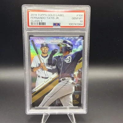 Fernando Tatis Jr. 2019 Topps Gold Label Class 3 Black #100 RC PSA Gem Mint 10! - Image 1 of 4