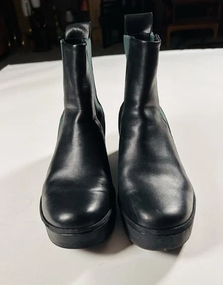 Fly London Slip On Black/Teal Ankle Boots EU41/US10 Women's - Image 1 of 4