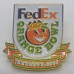Orange Schüssel Pin FedEx Januar 3 2006 gebraucht kostenloser Versand  - Bild 1 von 3