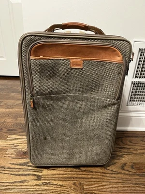 Hartmann Tweed/Leather 22" Rolling Wheeled Carry on Luggage Bag - Image 1 of 4