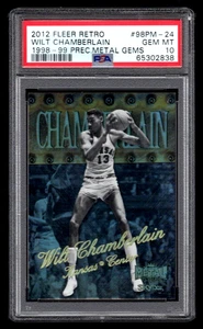 WILT CHAMBERLAIN PSA 10 2012 FLEER RETRO EDELMETALL GEMS KARTE /50 #98PM-24 - Bild 1 von 2